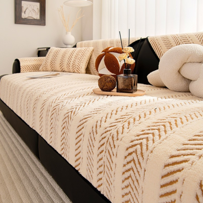 加厚皮沙發防滑棉絨坐墊