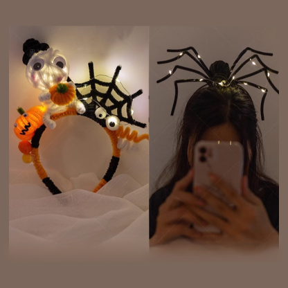 ที่คาดผมเรืองแสงน่ากลัวแม่มดฮาโลวีน