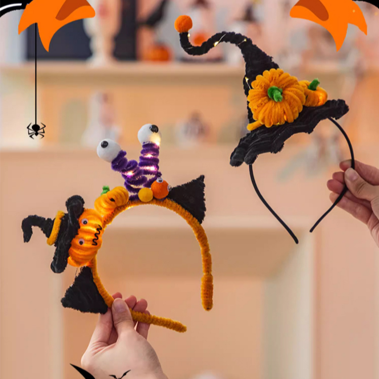 ที่คาดผมเรืองแสงน่ากลัวแม่มดฮาโลวีน