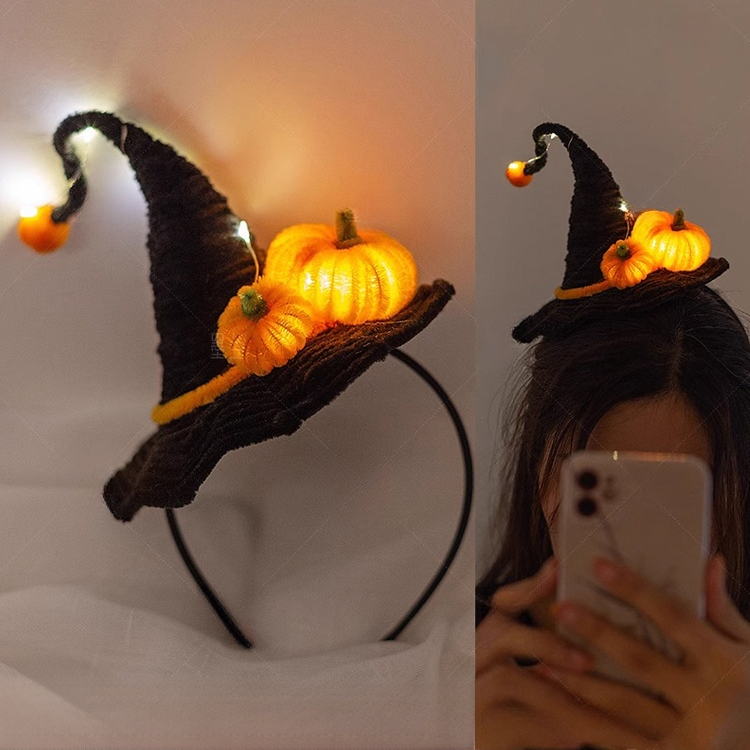 ที่คาดผมเรืองแสงน่ากลัวแม่มดฮาโลวีน