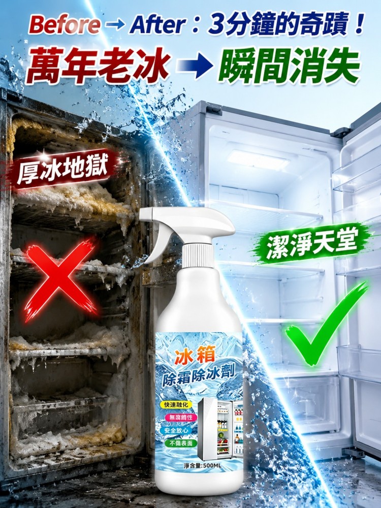 【日本零下速融技術】3分鐘厚冰秒變清水！