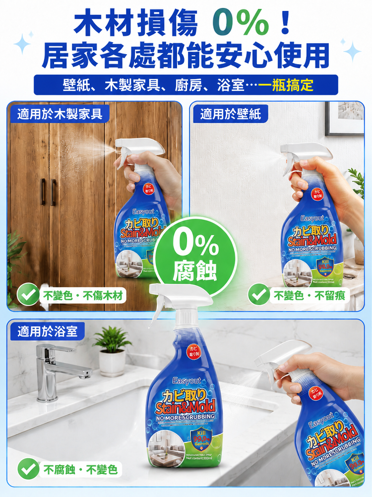 JL-【專利技術】牆體木傢俱強效除黴劑