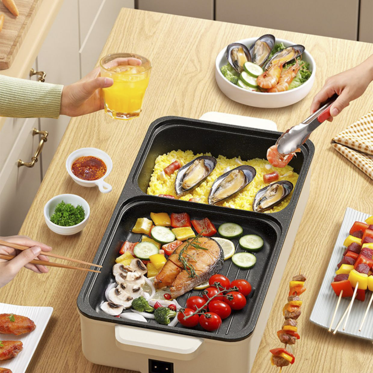 燒烤多功能電火鍋