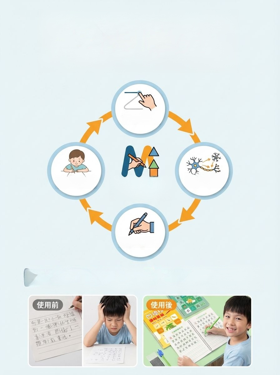 【兒童啟蒙】凹槽控筆訓練帖