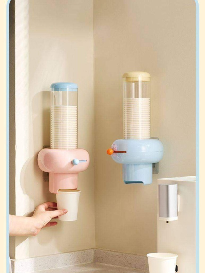 免打孔壁掛自動取杯器