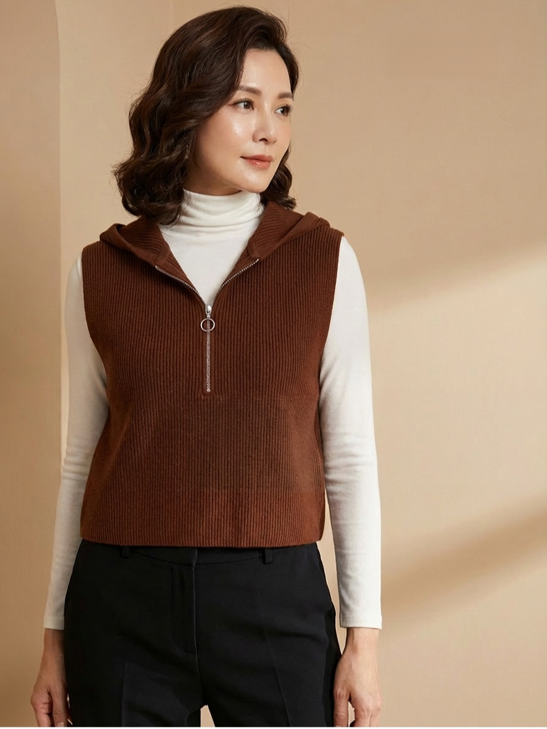 【年輕20歲】氣質顯瘦連帽馬甲