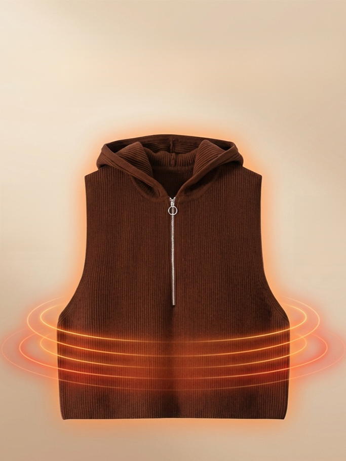 【年輕20歲】氣質顯瘦連帽馬甲