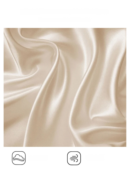 顯瘦百搭花苞V領緞面無袖襯衫