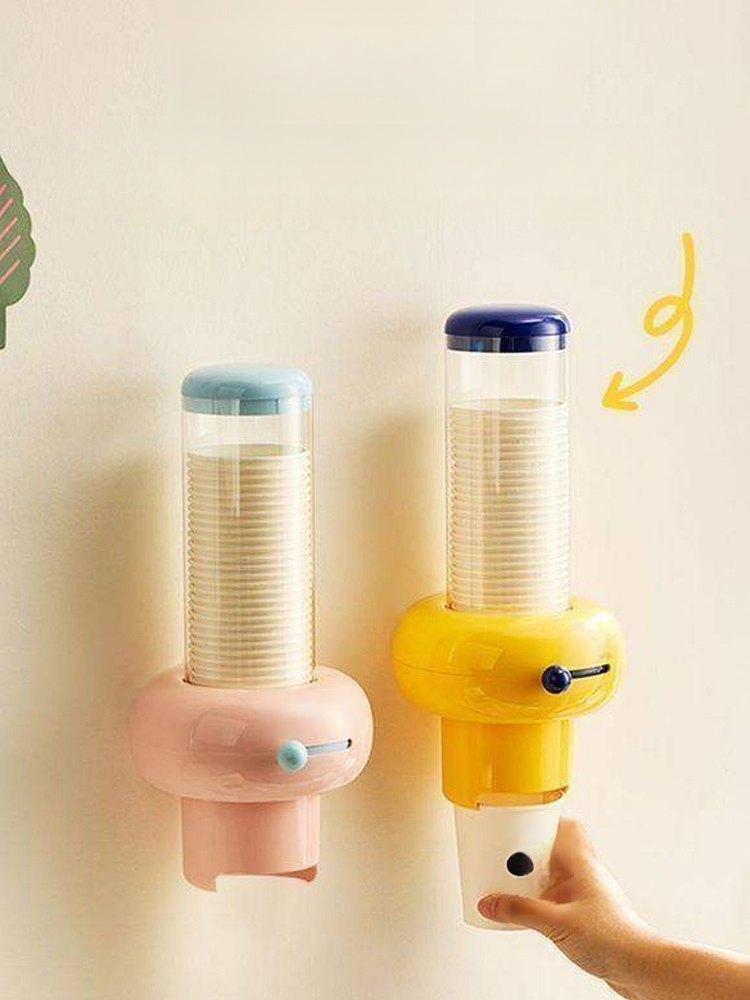 免打孔壁掛自動取杯器