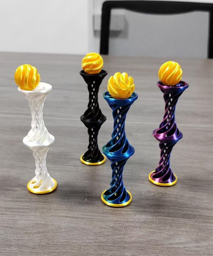 桌上擺件立體螺旋彈射解壓玩具