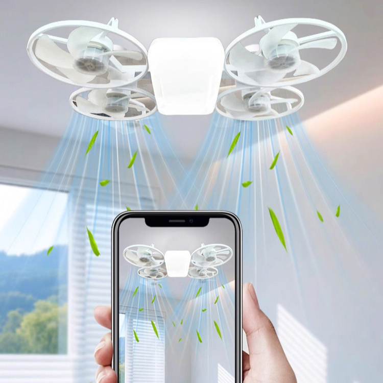 多功能四頭風扇燈具