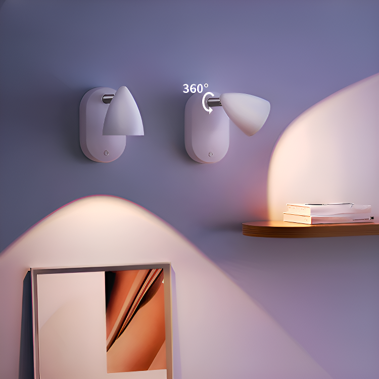  旋轉調光床頭壁燈