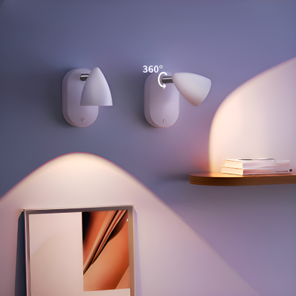  旋轉調光床頭壁燈