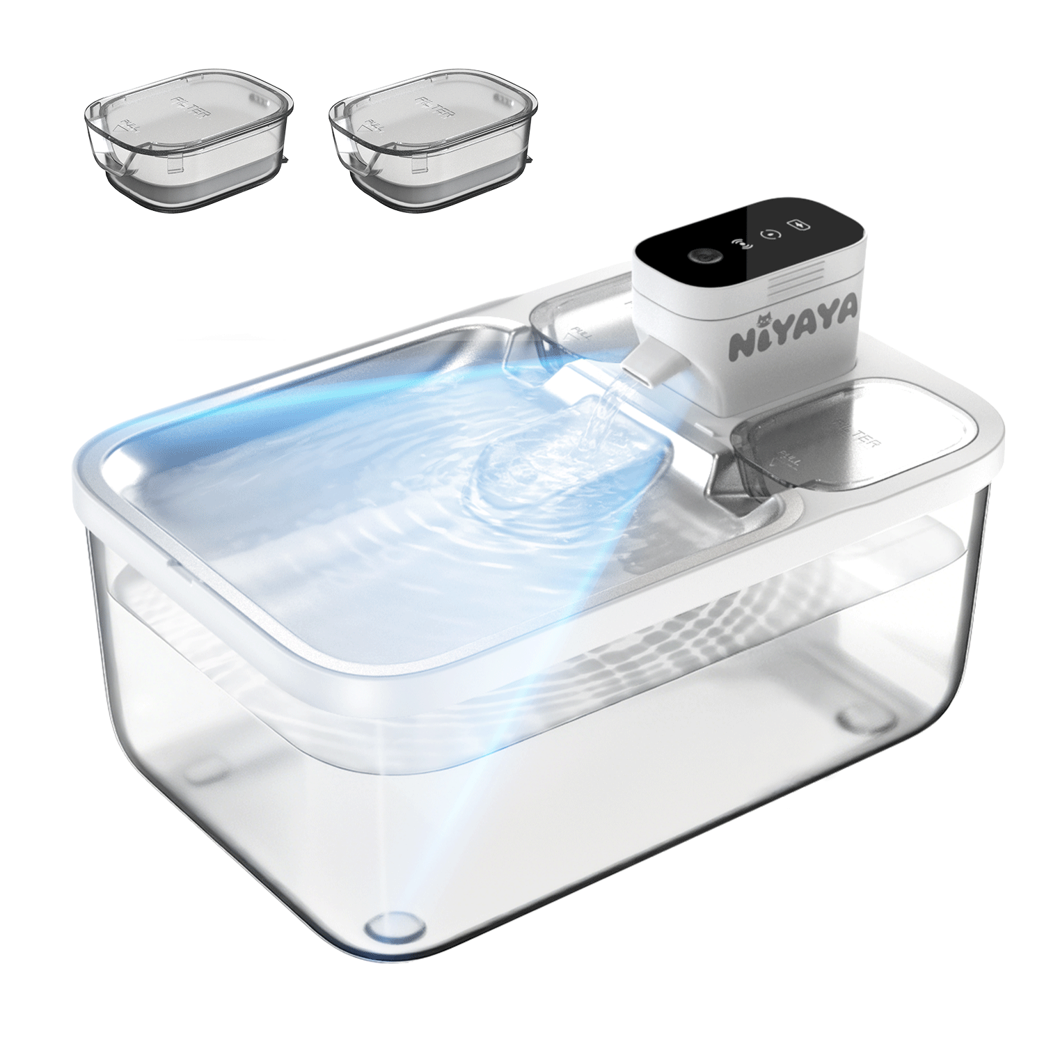 ニャ屋（Niyaya） 自動給水器 ネコ ペット用品 多重フィルター               