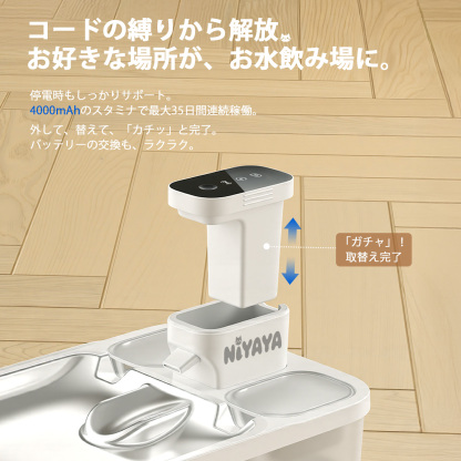 ニャ屋（Niyaya） 自動給水器 ネコ ペット用品 多重フィルター               
