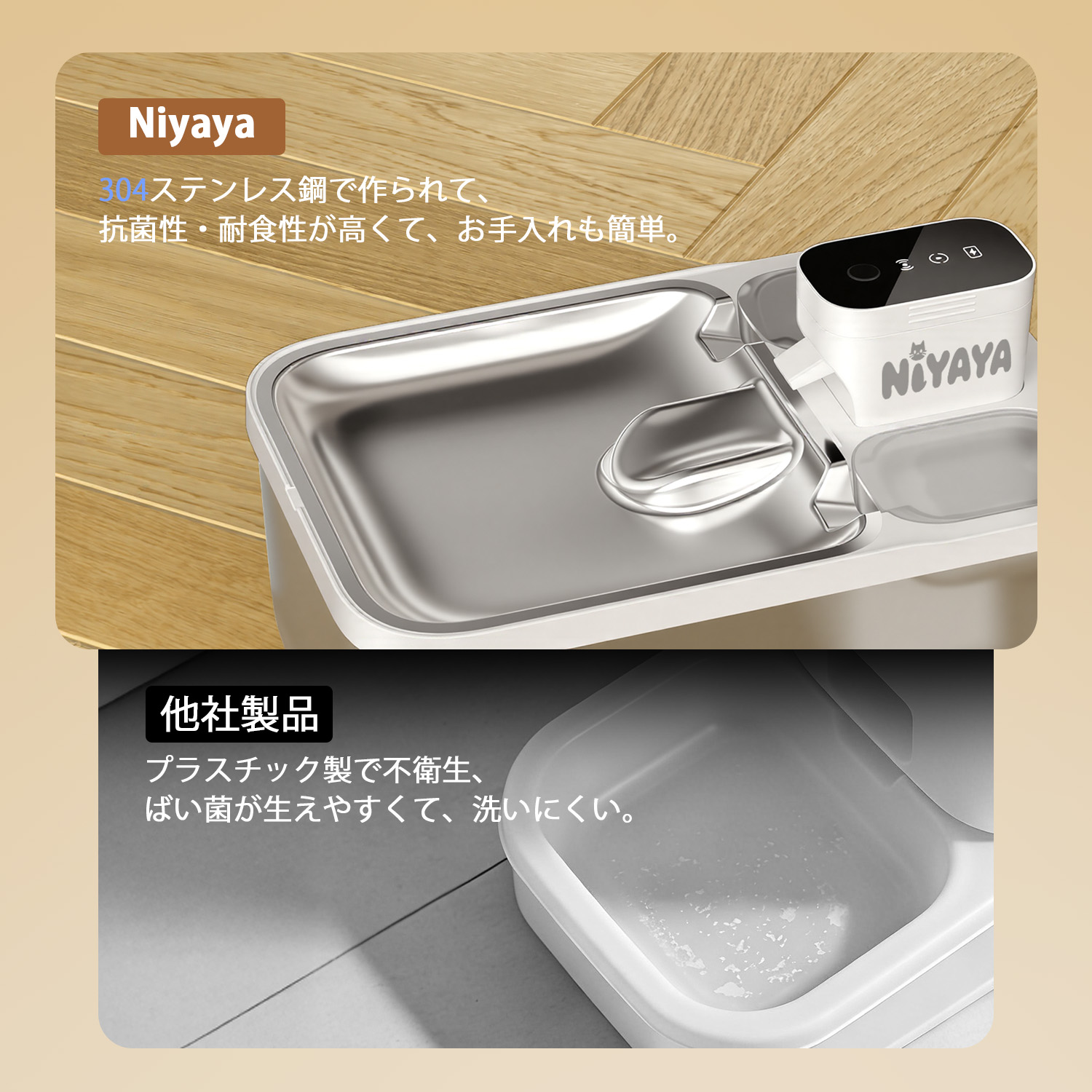 ニャ屋（Niyaya） 自動給水器 ネコ ペット用品 多重フィルター               