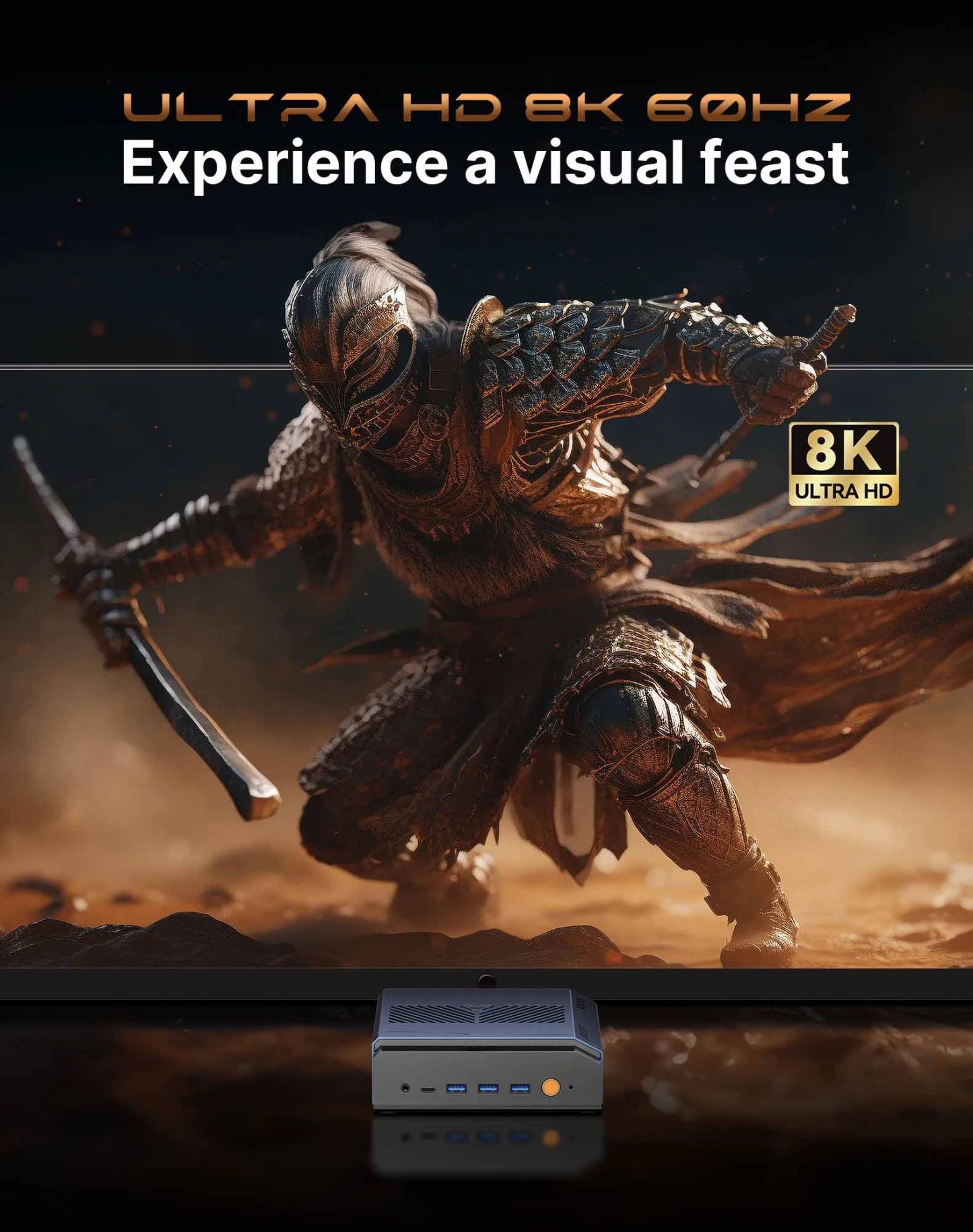 CANROGAME AH7 HX370 AI PC RADEON 890M 32GB DDR5 1TB PCIe 4.0 SSD Mini PC