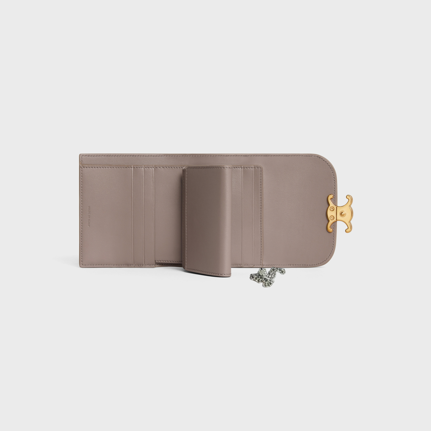 チェーンウォレット マーゴ /スモール フラップウォレット トリオンフ / シャイニーカーフスキン ぺブル