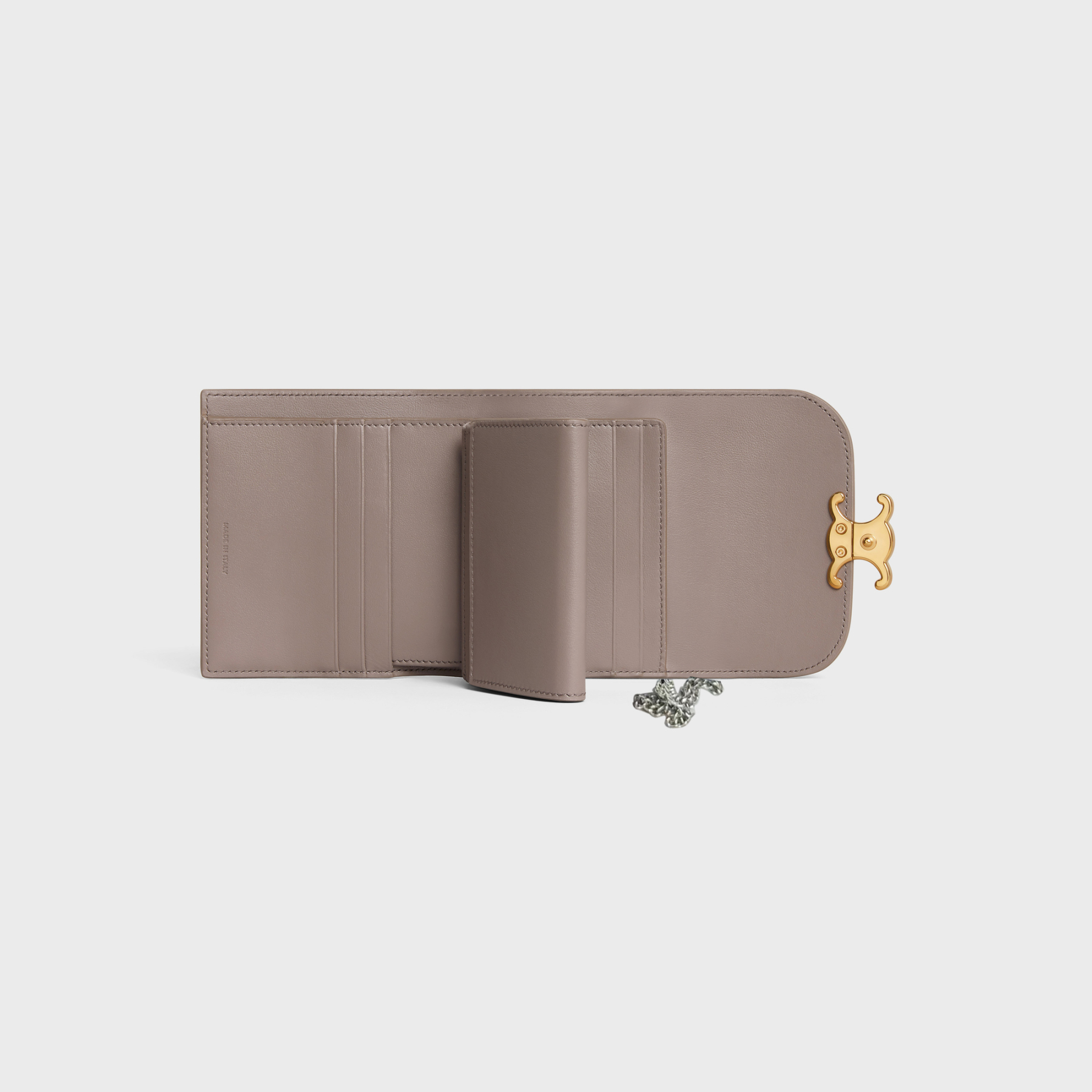 チェーンウォレット マーゴ /スモール フラップウォレット トリオンフ / シャイニーカーフスキン ぺブル