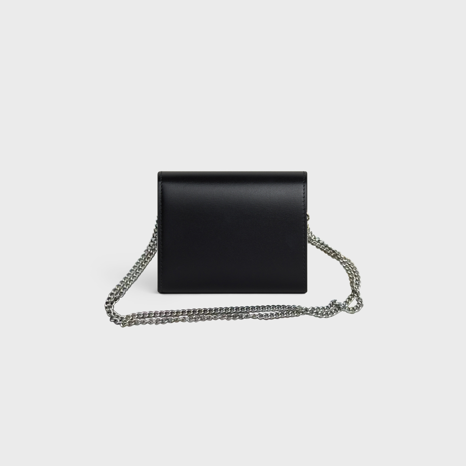 チェーンウォレット マーゴ /スモール フラップウォレット トリオンフ / シャイニーカーフスキン ブラック