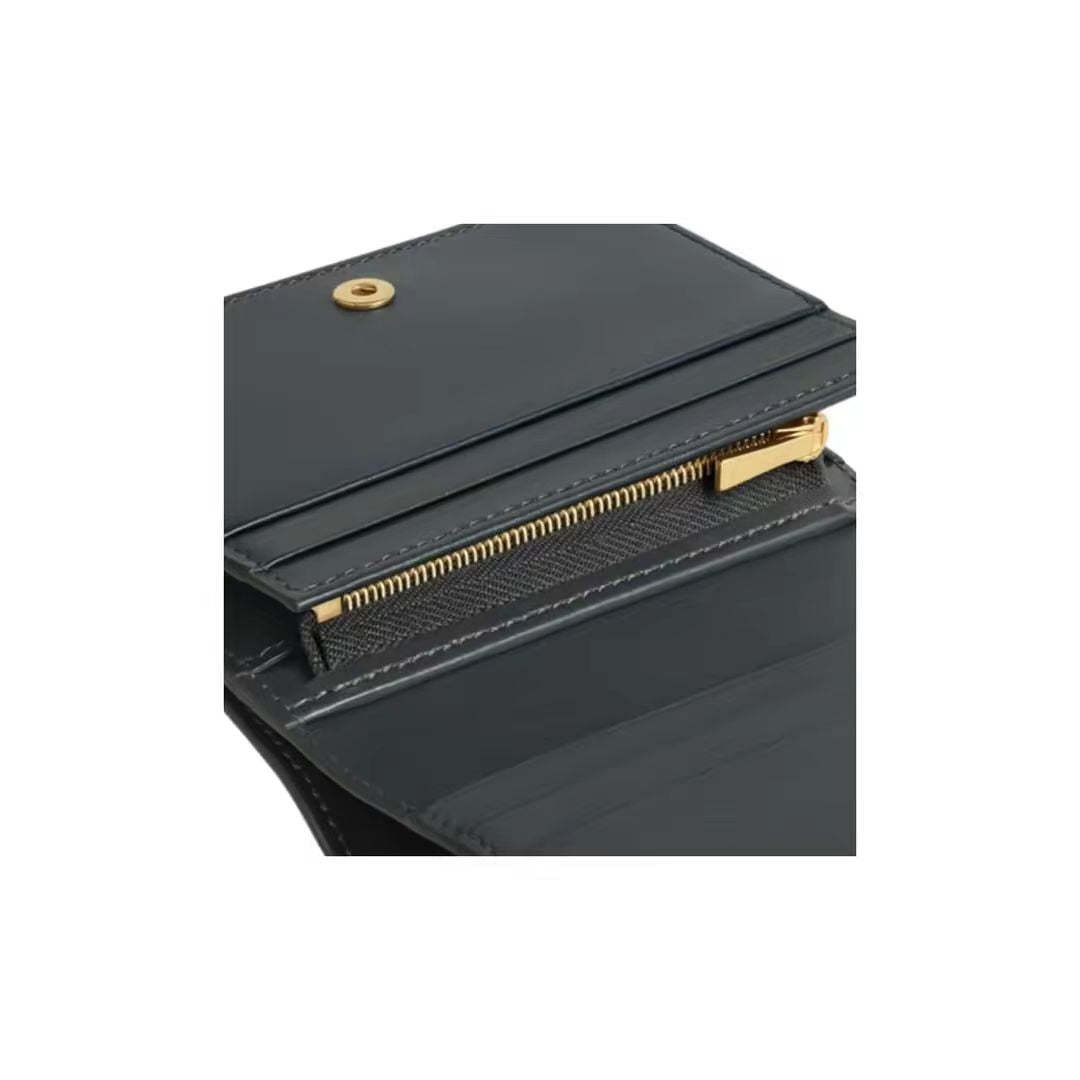 コンパクトウォレット トリオンフ / シャイニーカーフスキン すみはいいろ