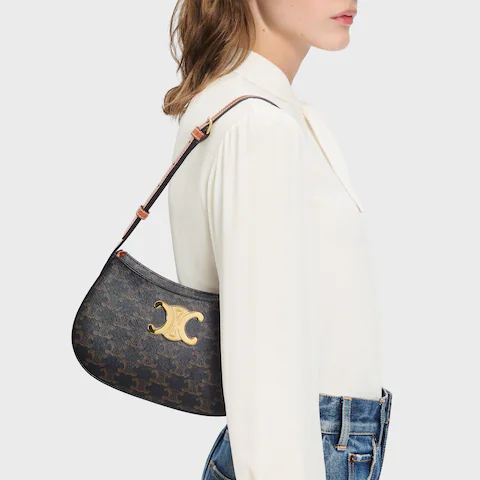 ミディアム ティリー バッグ / トリオンフキャンバス＆カーフスキン / タン