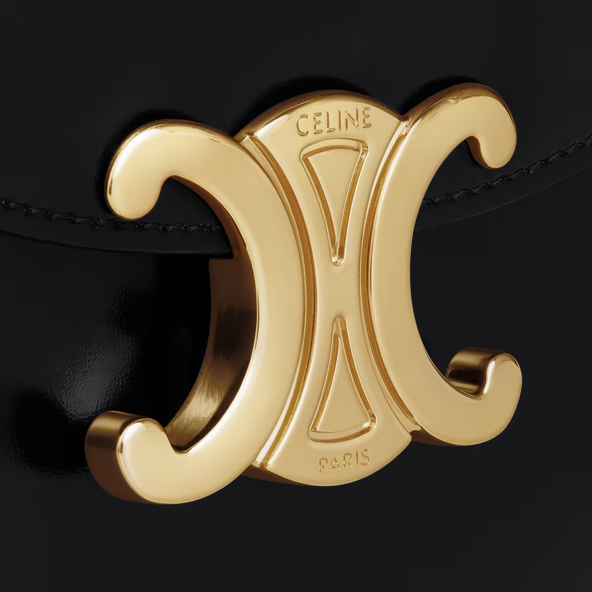 ミニ ブザス クレア / シャイニーカーフスキン / ブラック