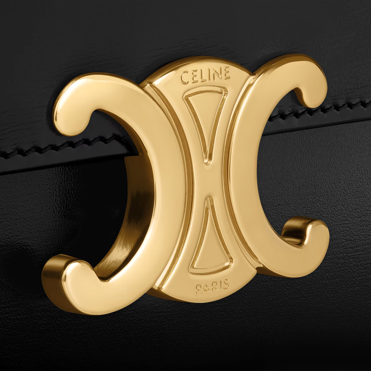 ティーン CELINE ローラ / シャイニーカーフスキン / ブラック