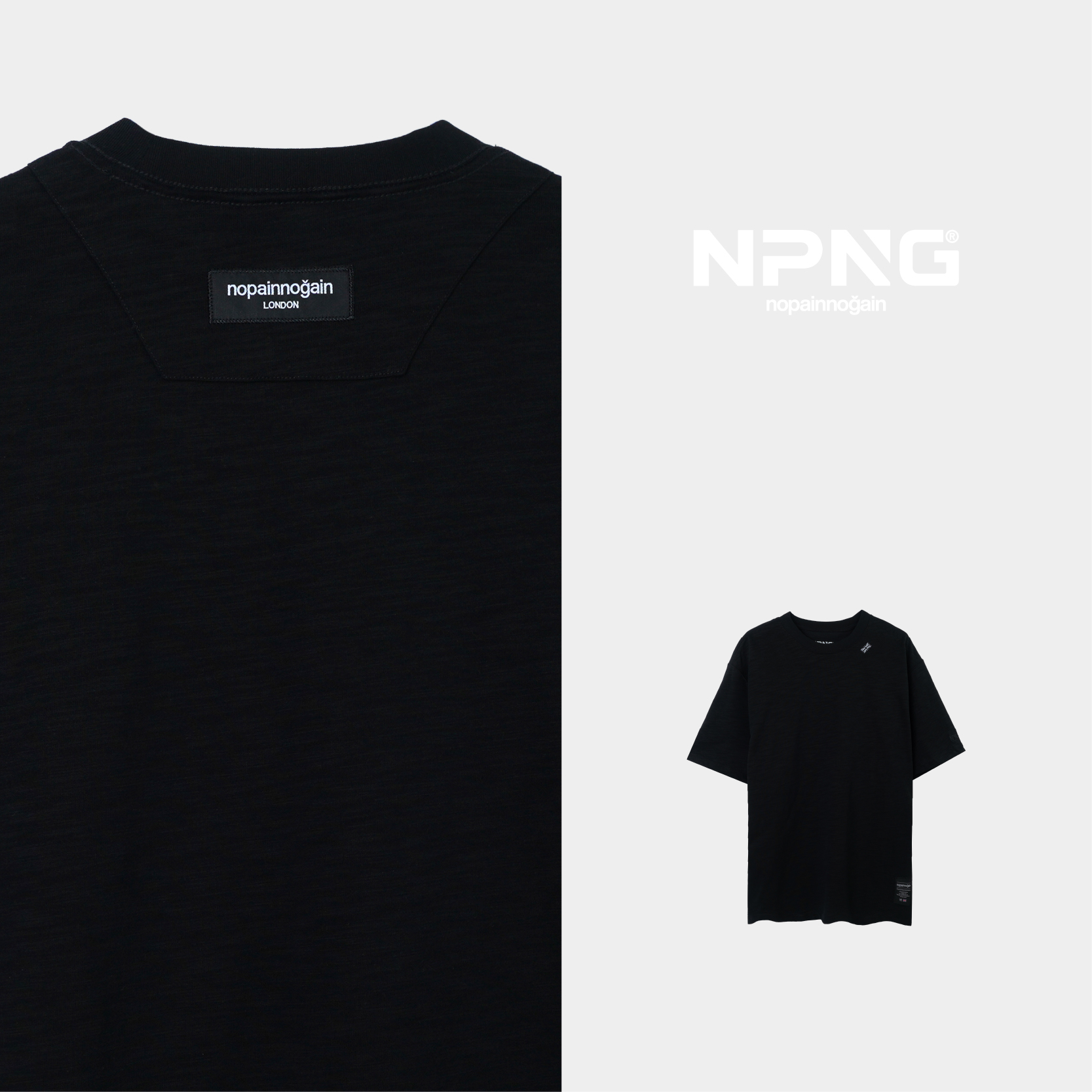 NPNG英国国旗小标纯棉短袖T恤