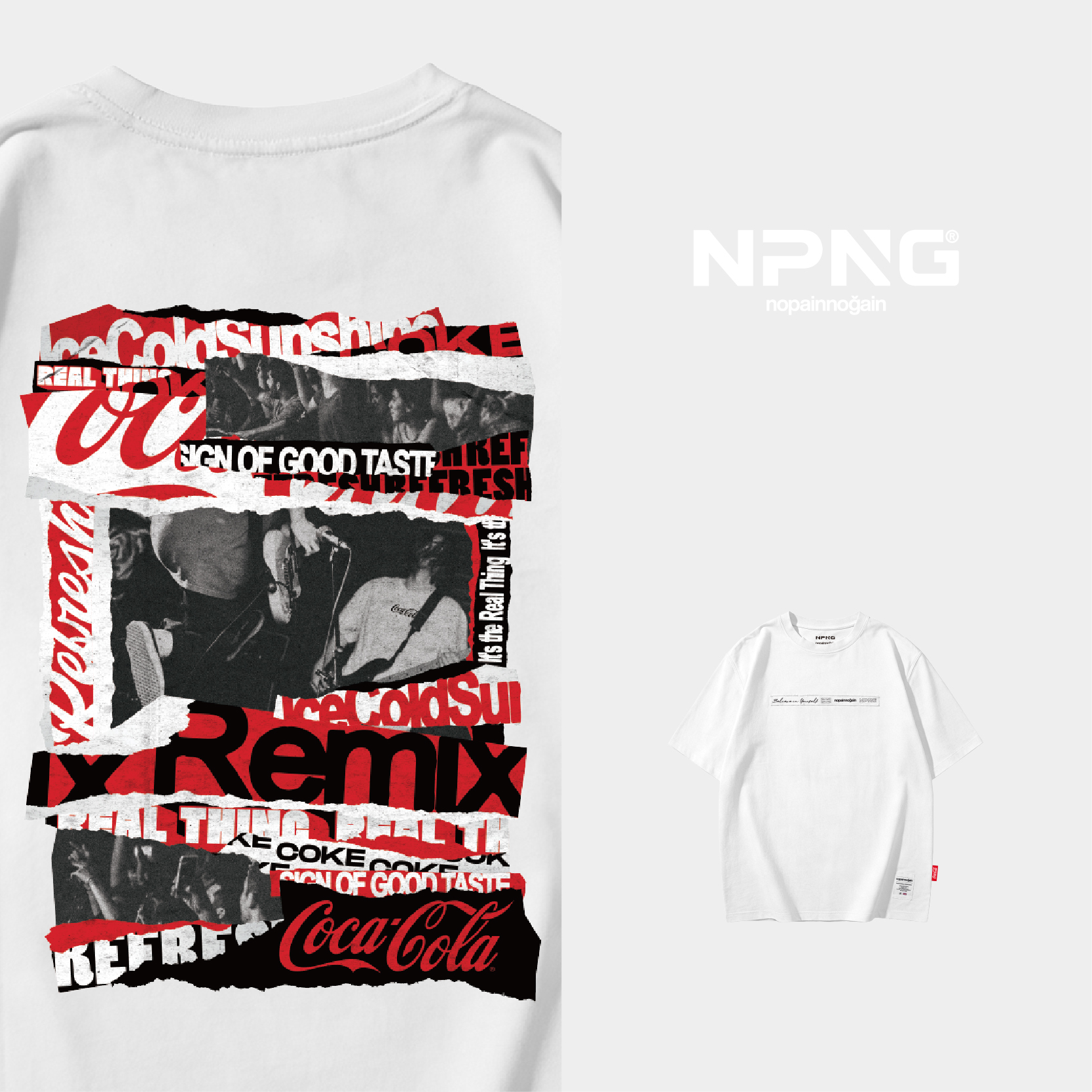 NPNG 可口可樂合作款音樂系列拼貼布男女裝