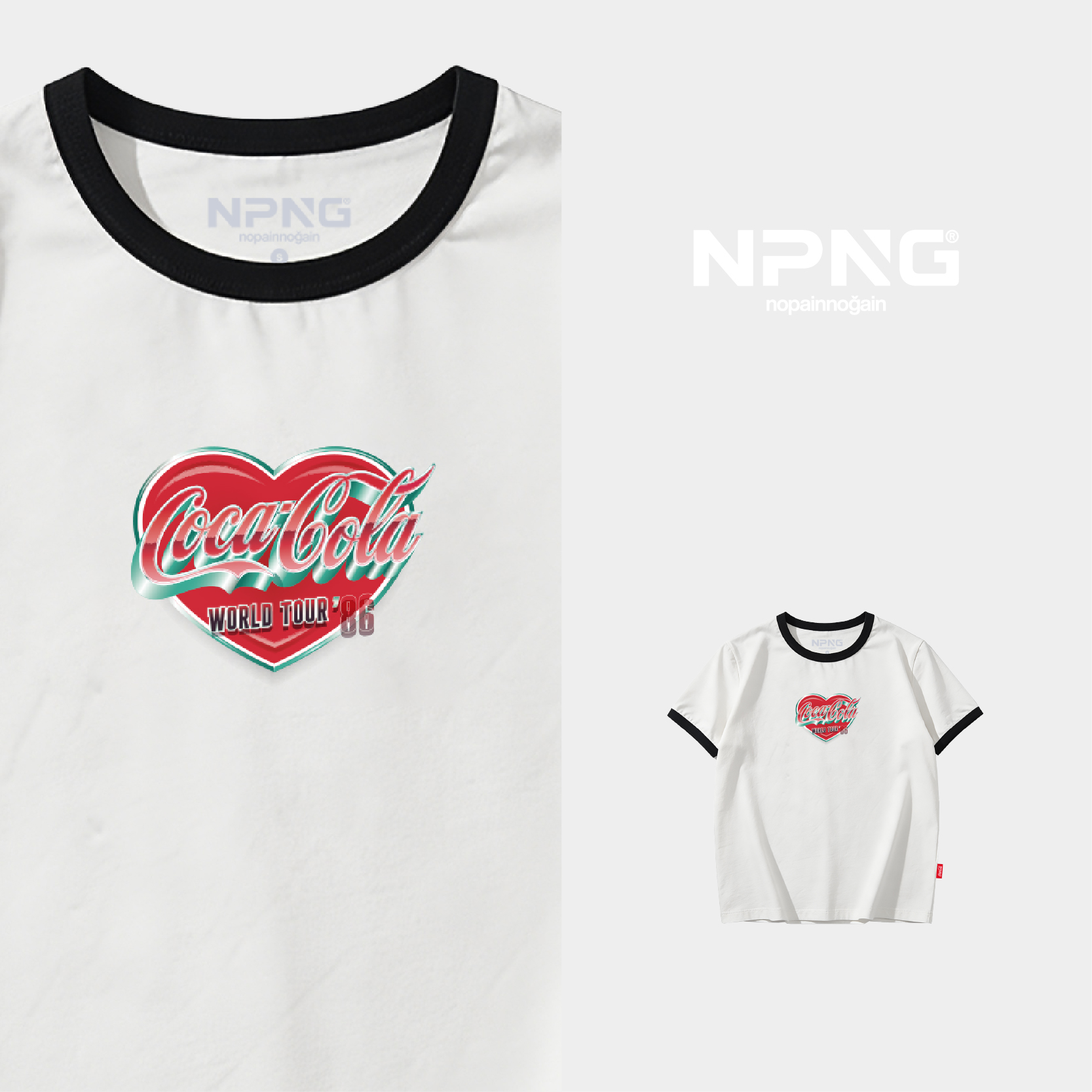 NPNG 可口可樂合作款音樂系列拼女裝T賉