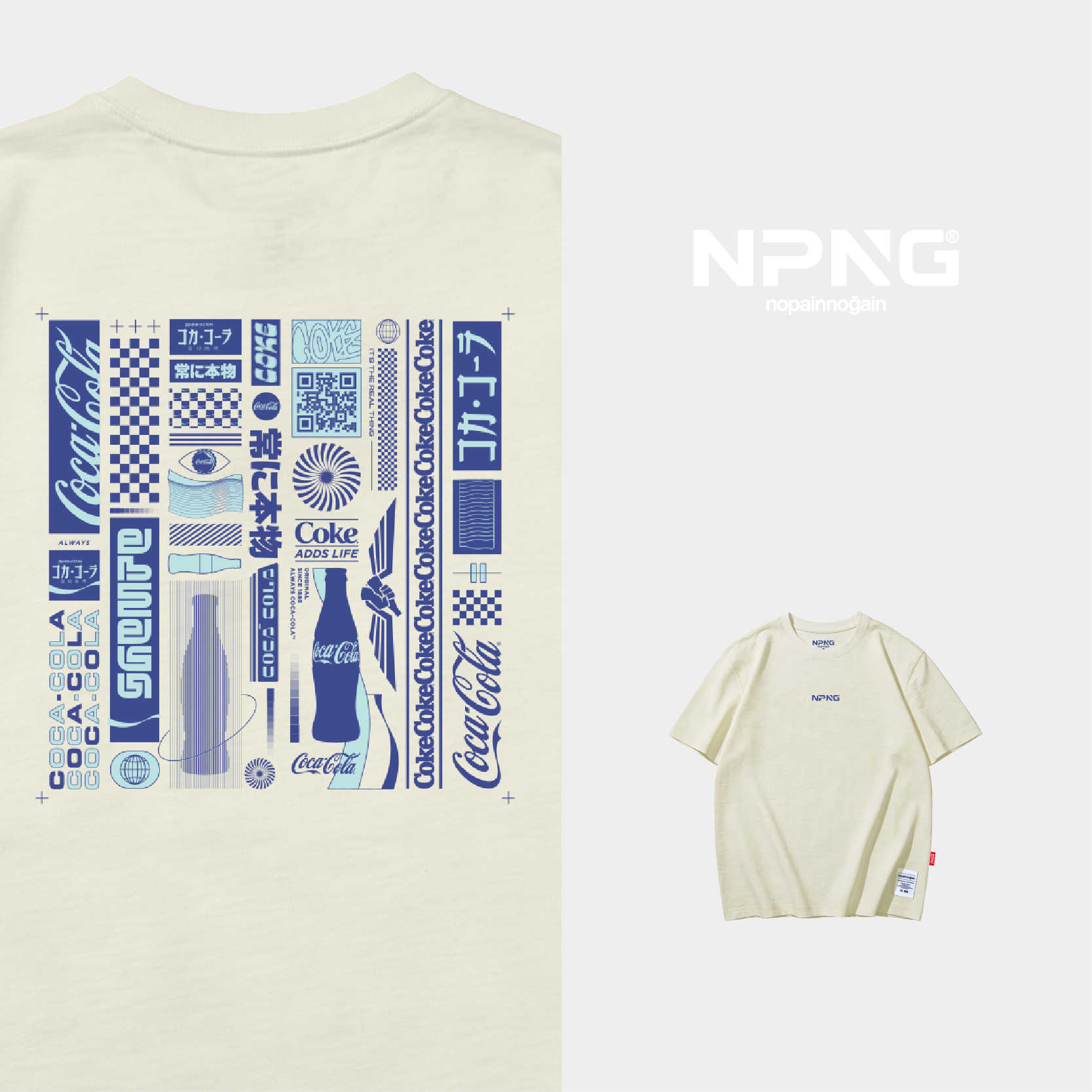 NPNG 可口可樂合作款英文基礎款男女裝T賉 