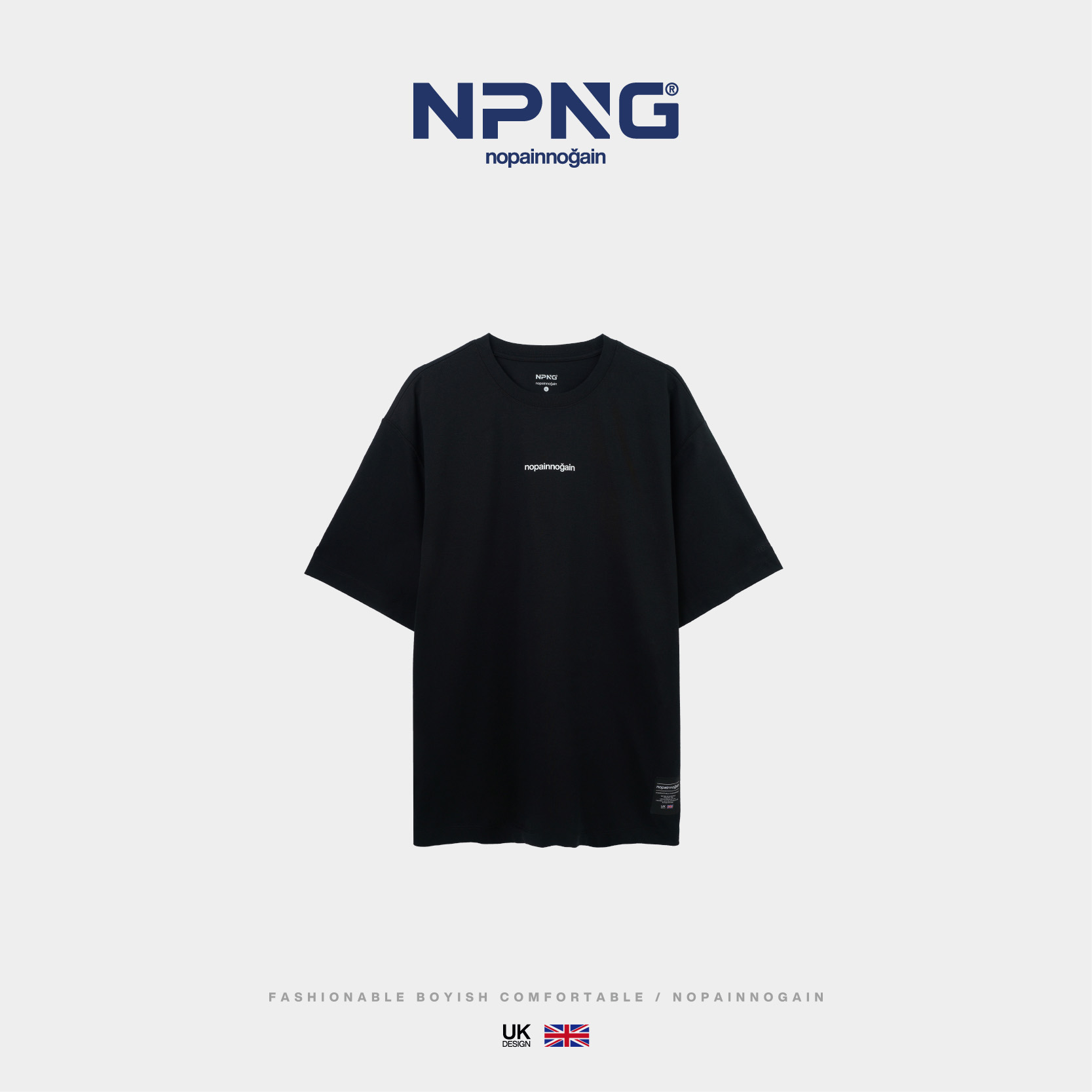 NPNG小雛菊植物印花26春夏中性圓領短袖T恤