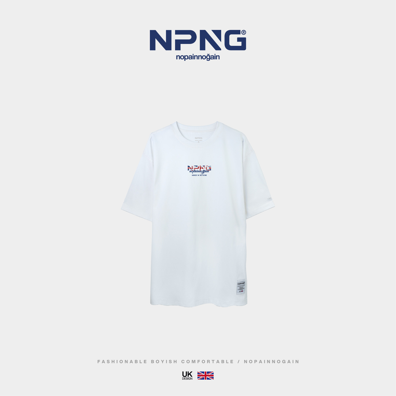 NPNG英國國旗印花26春夏中性圓領短袖T恤
