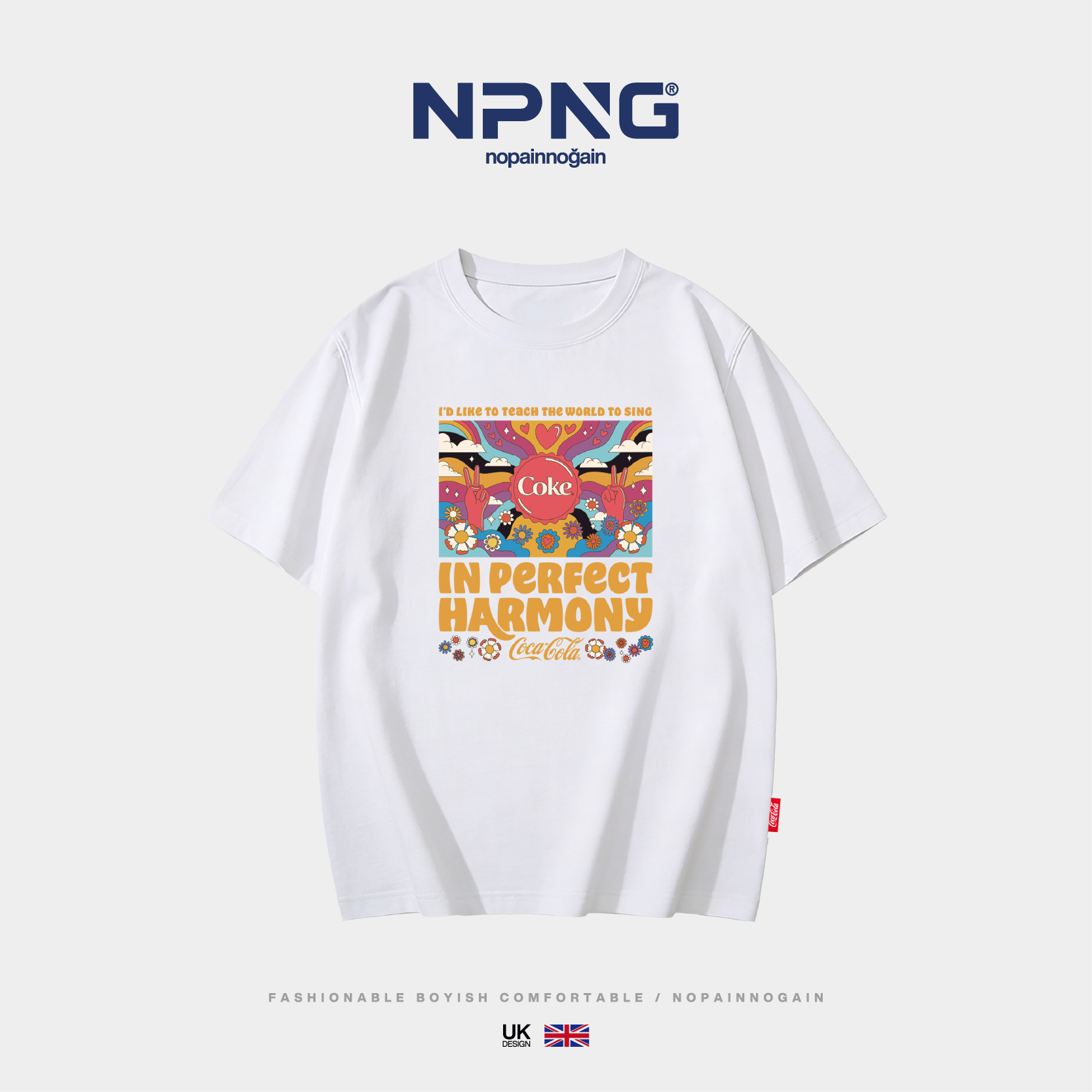 NPNG 可口可樂合作款音樂系列律動感音樂節女裝T賉