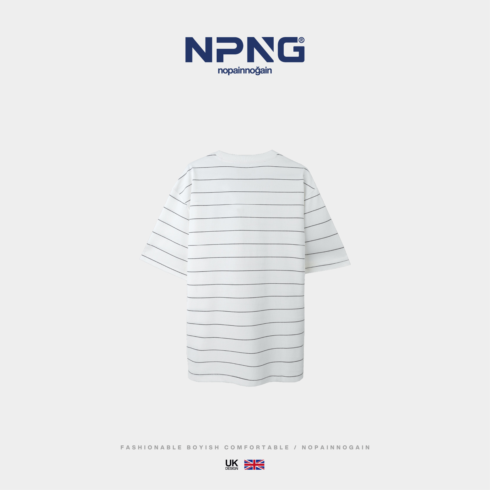 NPNG撞色条纹短袖T恤