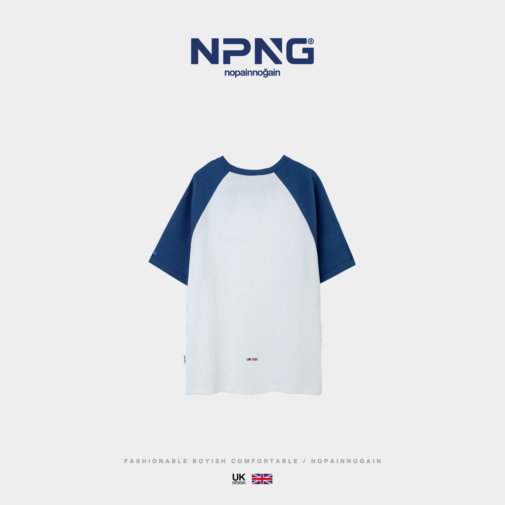 NPNG威化格面料插肩短袖T恤