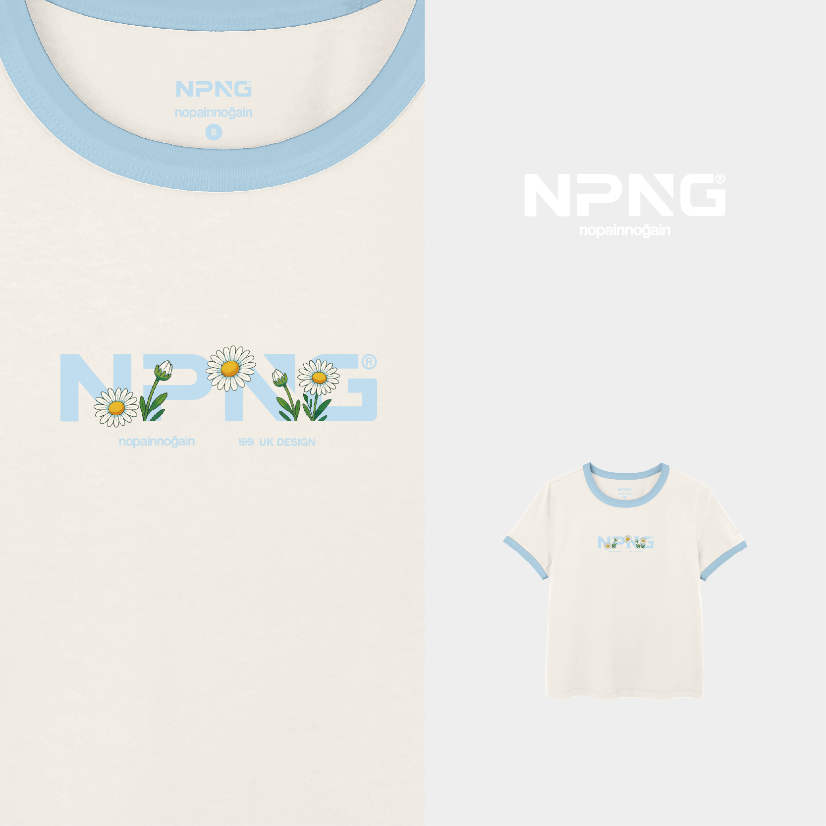 NPNG植覺蔓衍26春夏女裝撞邊圓領短袖T恤
