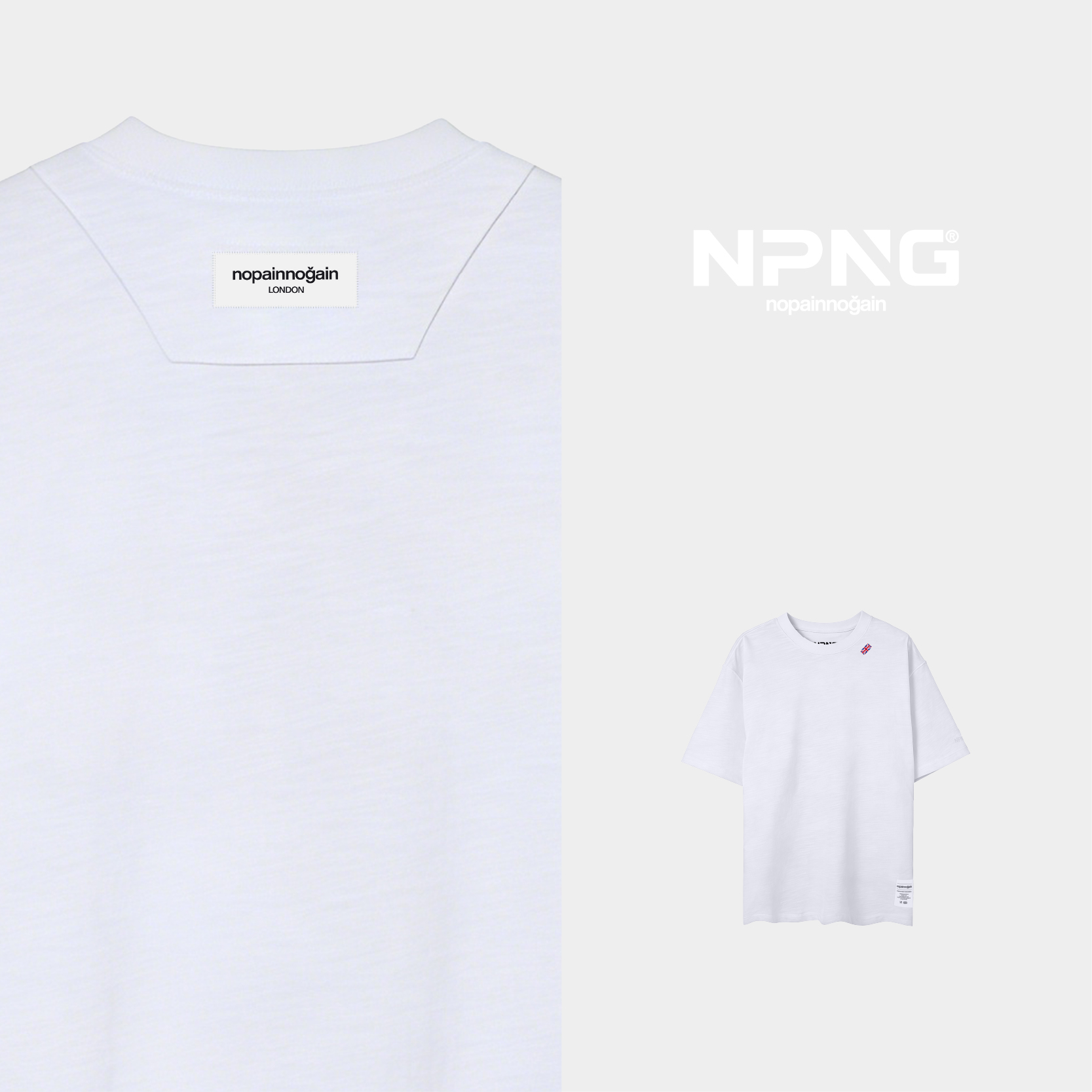 NPNG英国国旗小标纯棉短袖T恤