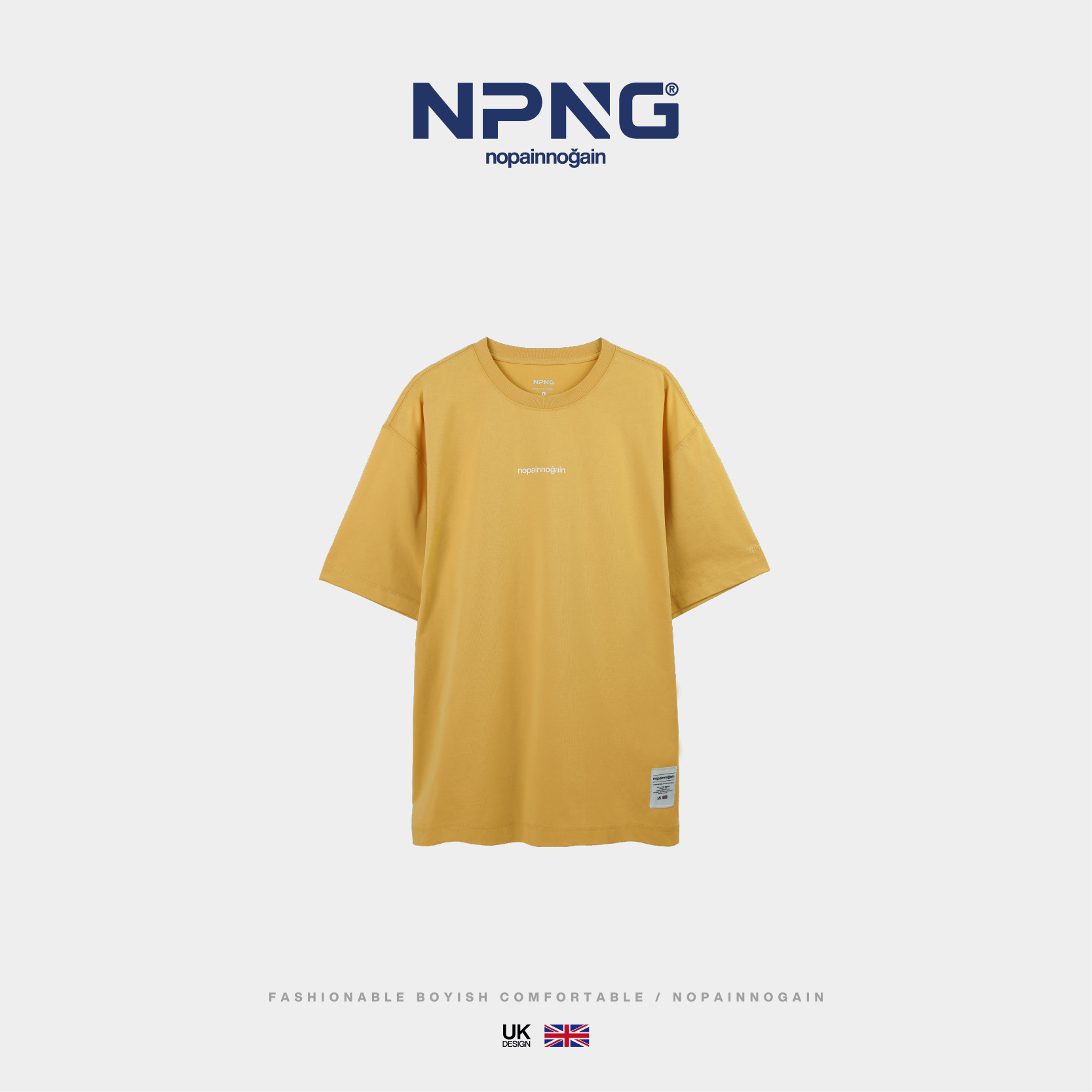 NPNG小雛菊植物印花26春夏中性圓領短袖T恤