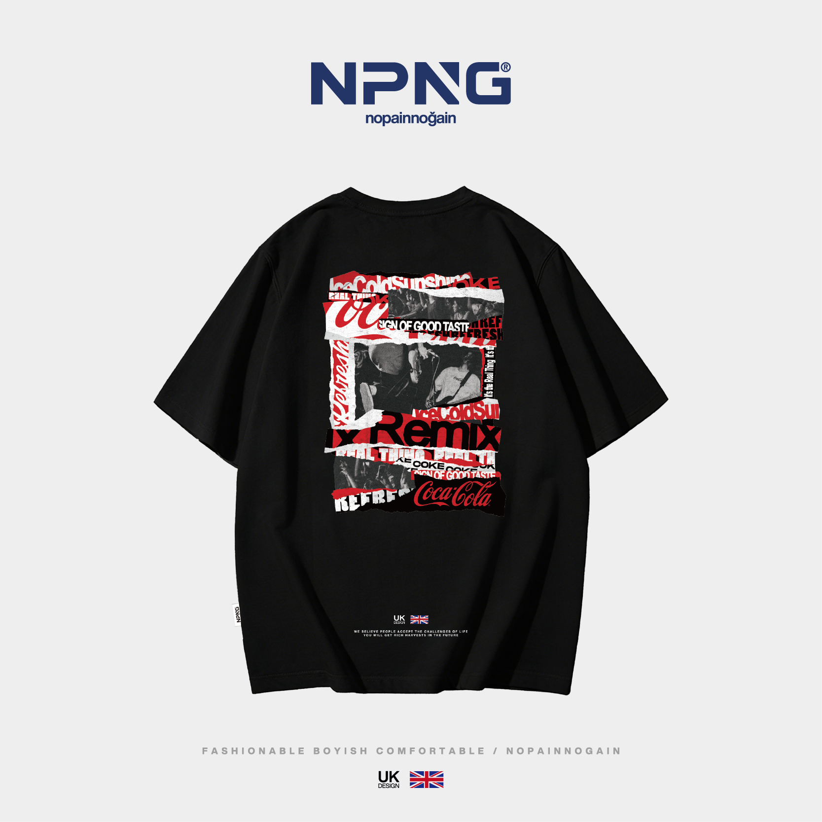 NPNG 可口可樂合作款音樂系列拼貼布男女裝