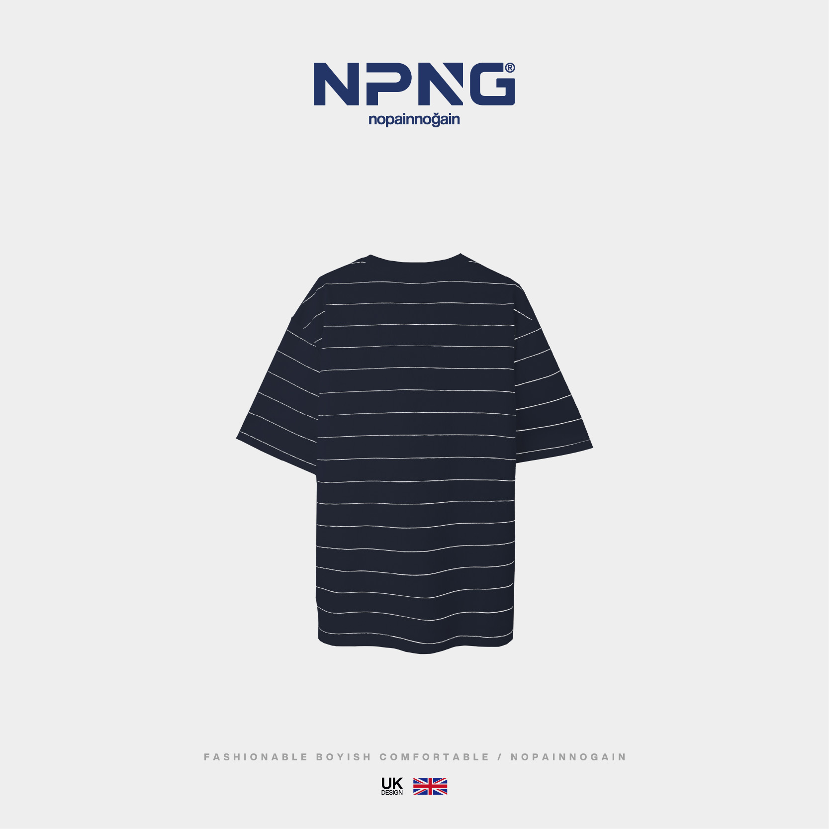 NPNG撞色条纹短袖T恤