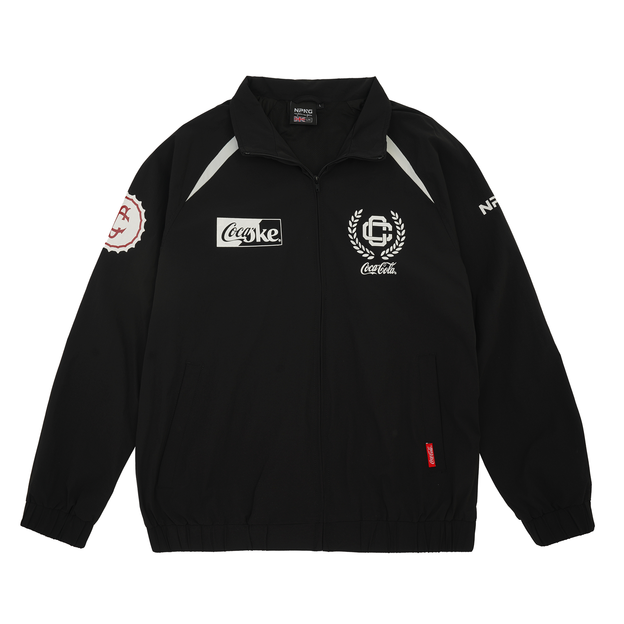 NPNG 復古運動風格撞色拼接風衣 NPWA26K0005-SS323-BKC