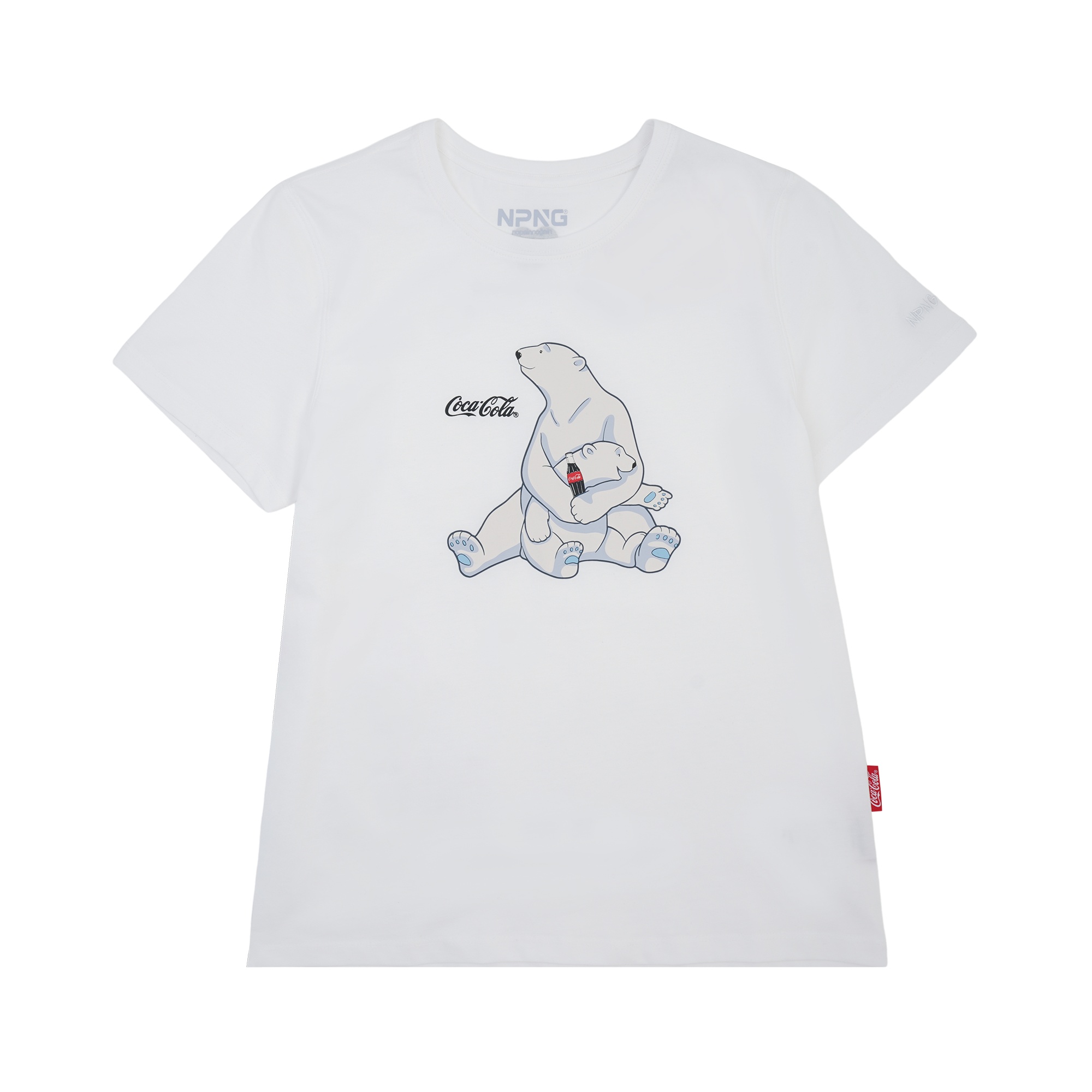 NPNG 可口可樂合作款 北極熊條紋圓領短袖T恤