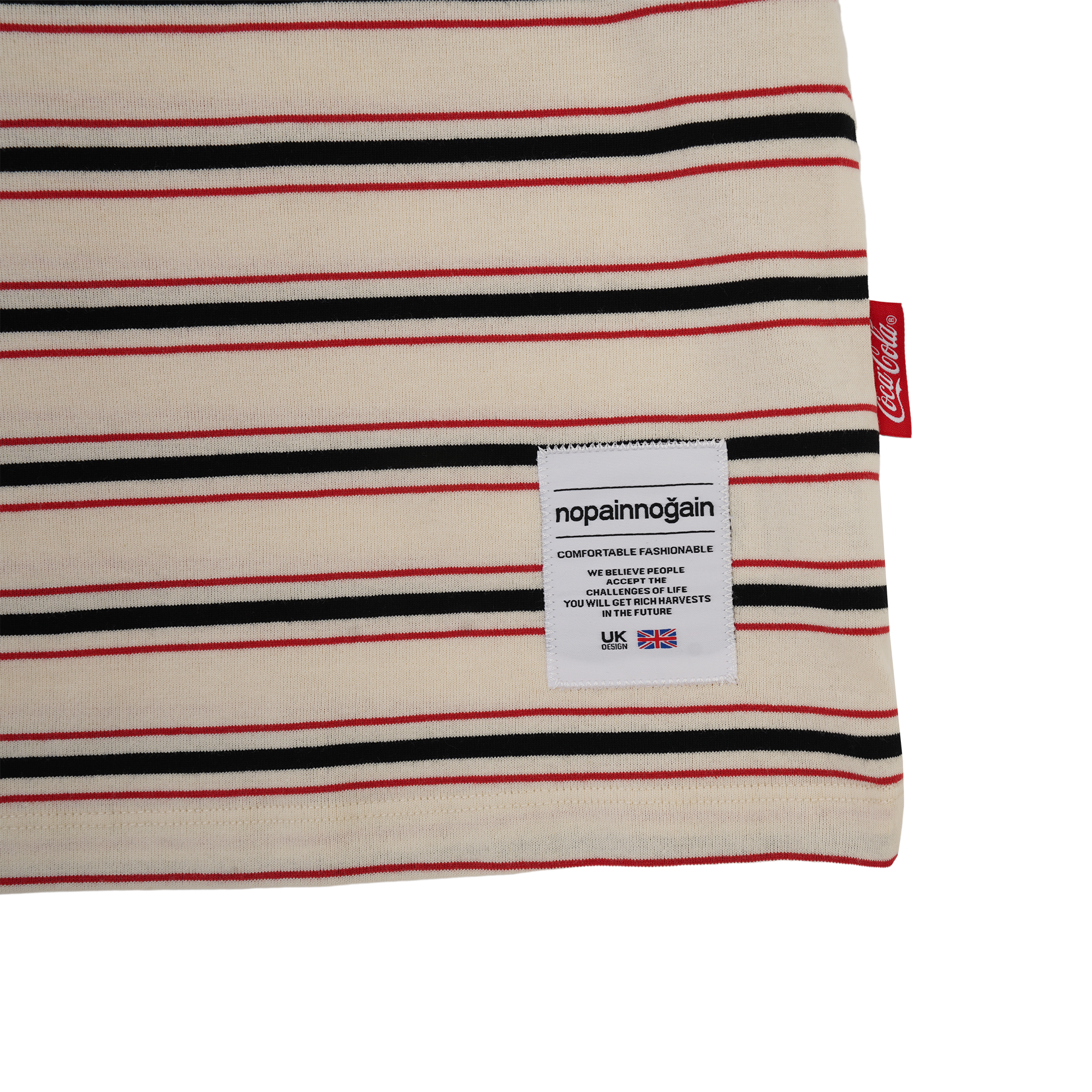 NPNG 可口可樂合作款 北極熊條紋圓領短袖T恤 NPTA26K0006-SS302-WHC