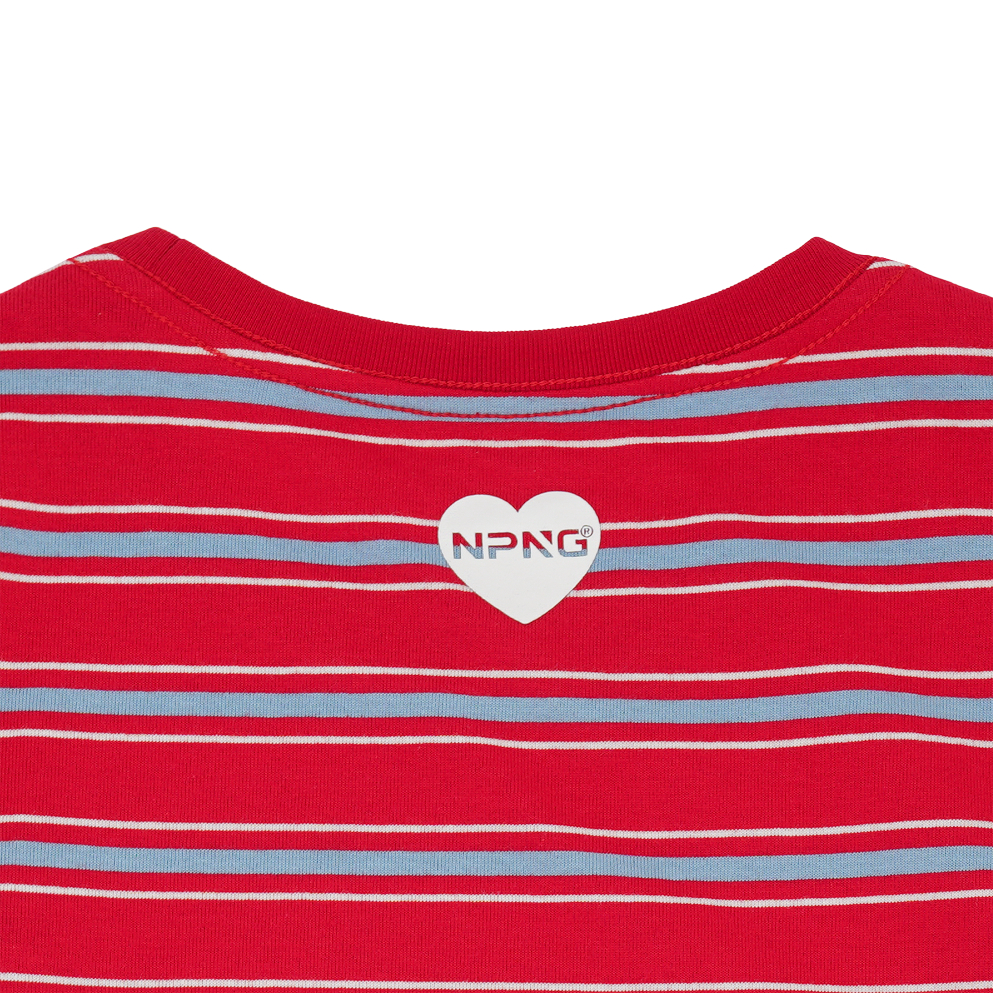 NPNG 可口可樂合作款 北極熊條紋圓領短袖T恤 NPTA26K0005-SS301-RED