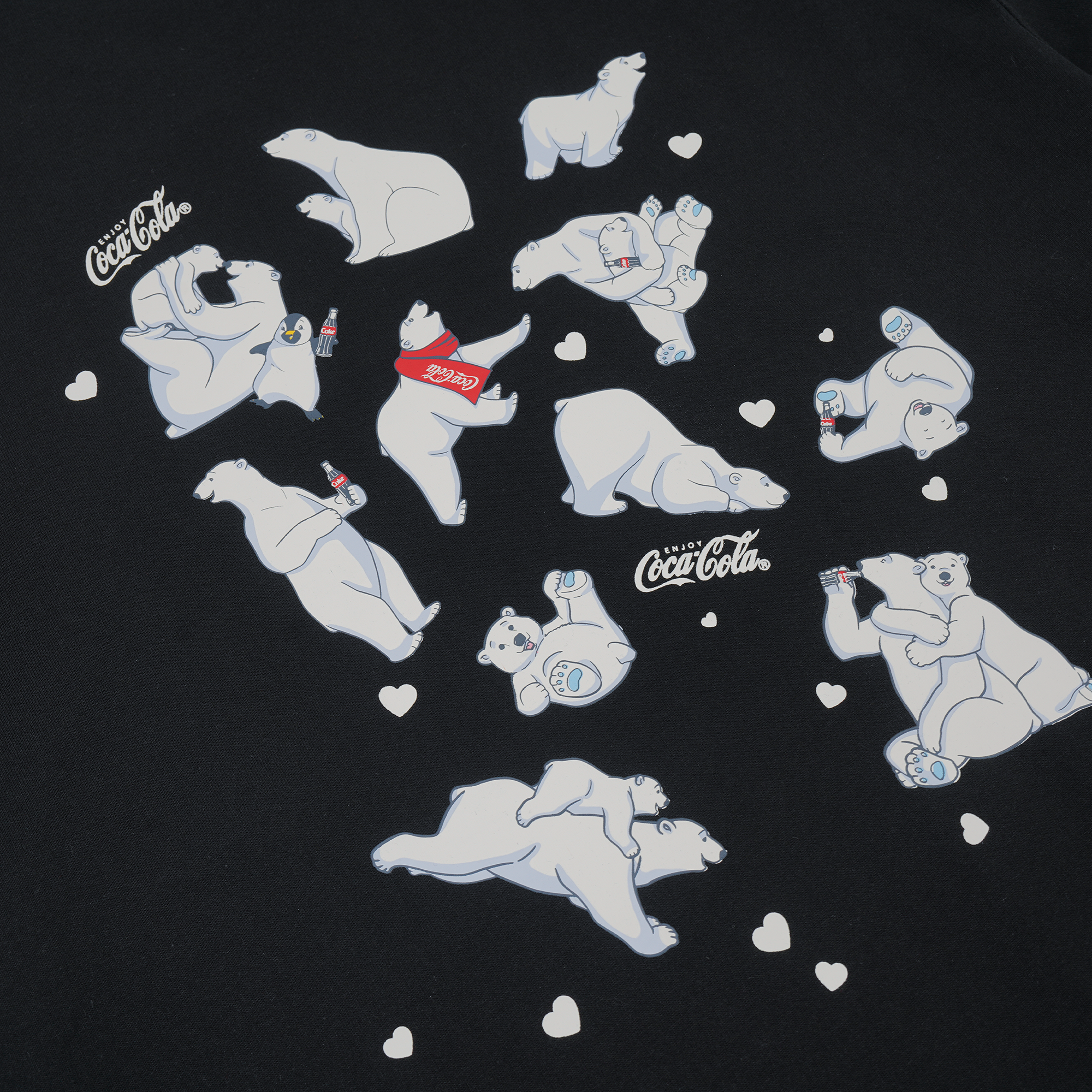 NPNG 可口可樂合作款 北極熊條紋圓領短袖T恤 NPTA26K0007-SS304-BKC