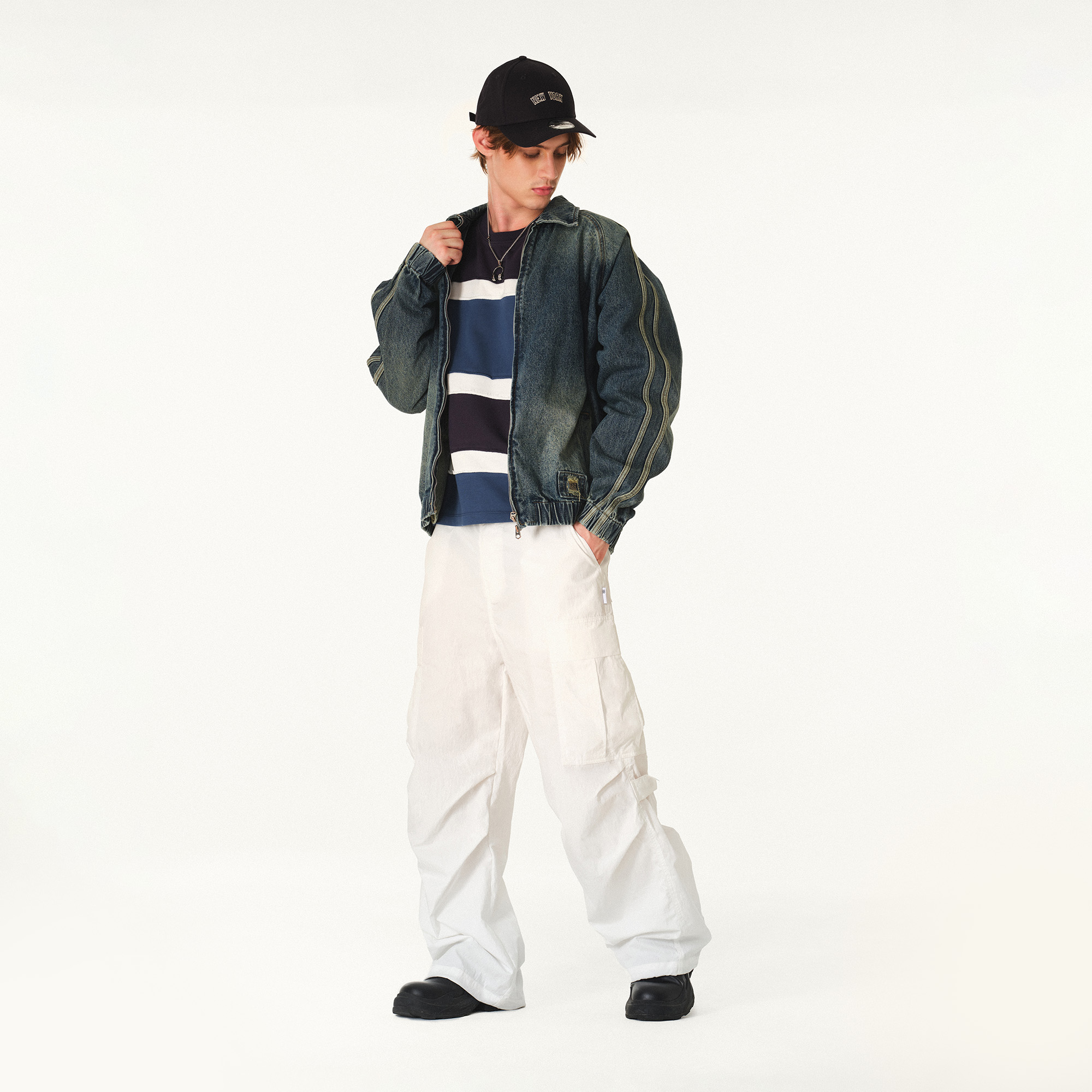 NPNG 寬鬆多口袋工裝長褲 NPB25B0014-FW112