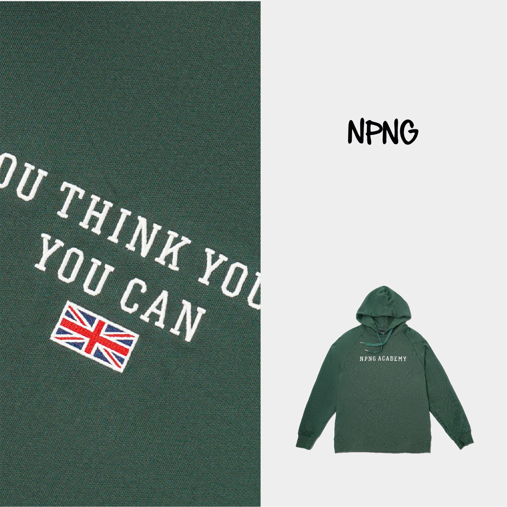 NPNG 插肩袖有帽衛衣 NPA25BW0017-FW138