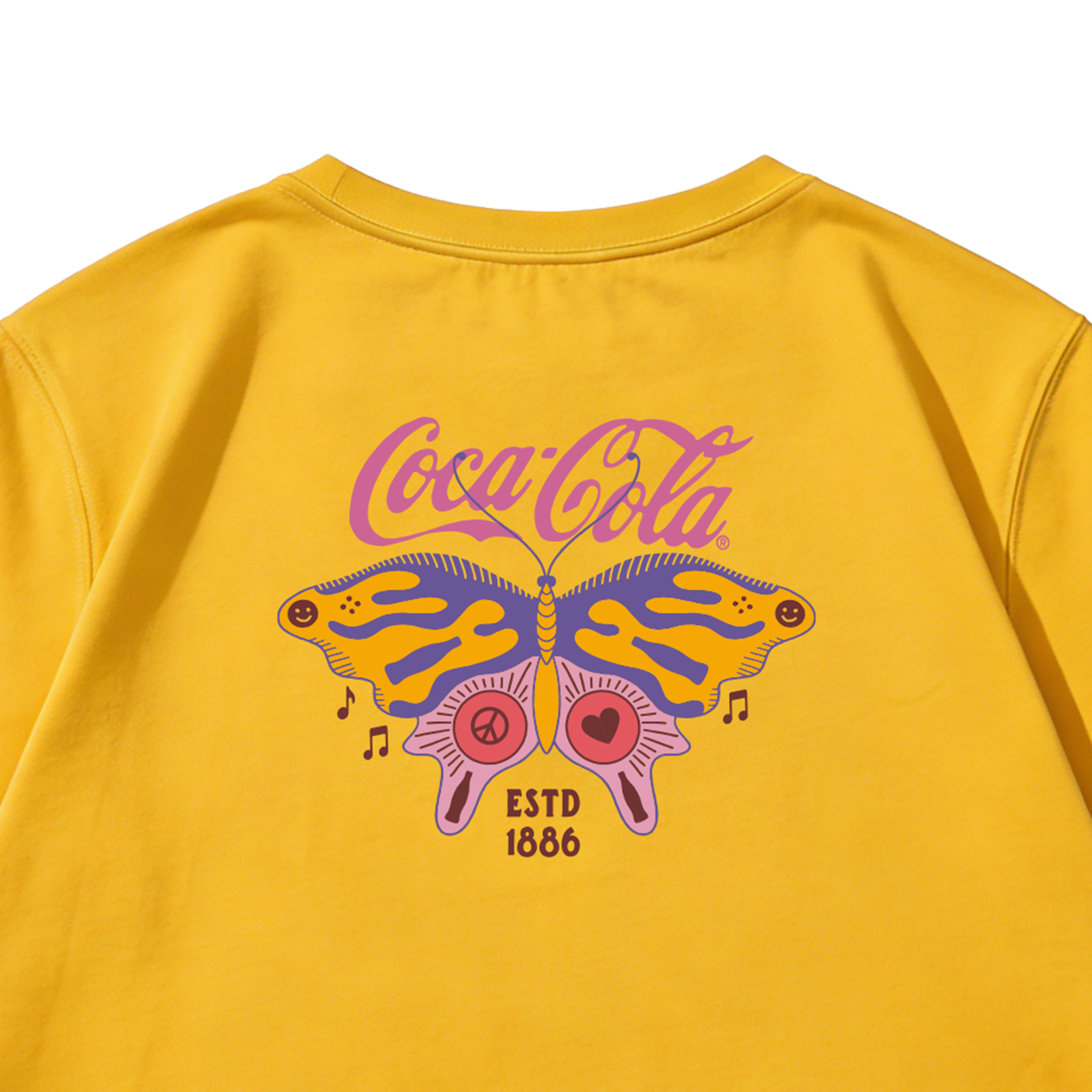 NPNG 可口可樂合作款音樂系列蝴蝶自由飛舞女裝T賉